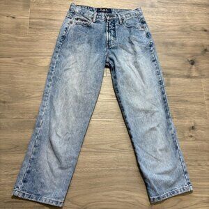 Vtg 90s LEI Light Wash Cropped Jeans Juniors Sz 5/ Womens 2 Mid Rise USA Classic